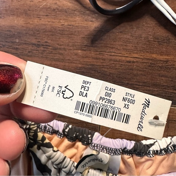 Madewell Second Wave String Bikini Floral 2 Piece Set - Picture 5 of 6